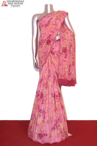 Printed Pure Crepe Silk Saree